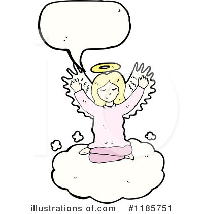 Royalty-Free (RF) Angel Clipart Illustration by lineartestpilot - Stock Sample #1185751