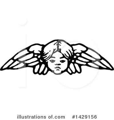 Royalty-Free (RF) Angel Clipart Illustration by Prawny Vintage - Stock Sample #1429156