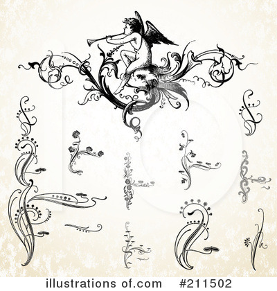 Royalty-Free (RF) Angel Clipart Illustration by BestVector - Stock Sample #211502