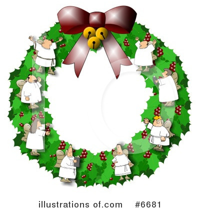 Christmas Wreath Clipart #6681 by djart