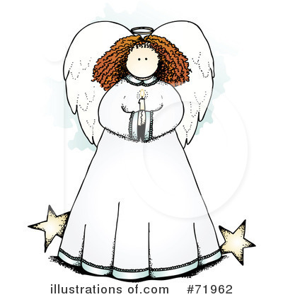 Royalty-Free (RF) Angel Clipart Illustration by inkgraphics - Stock Sample #71962