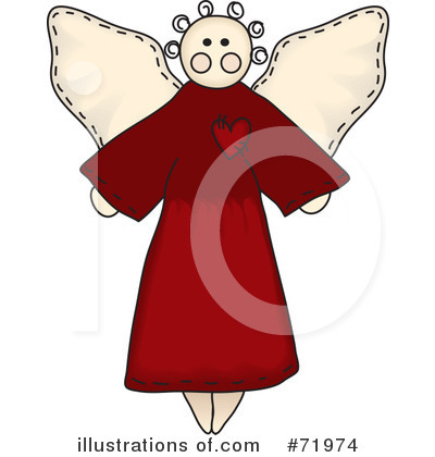 Royalty-Free (RF) Angel Clipart Illustration by inkgraphics - Stock Sample #71974