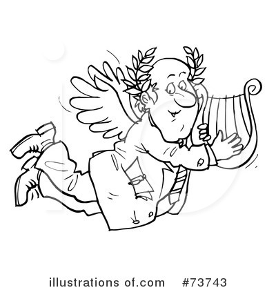 Royalty-Free (RF) Angel Clipart Illustration by Alex Bannykh - Stock Sample #73743