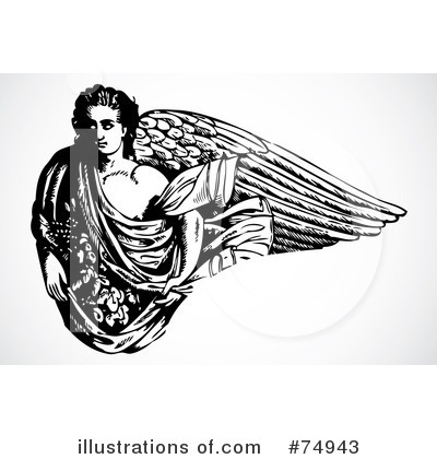 Royalty-Free (RF) Angel Clipart Illustration by BestVector - Stock Sample #74943
