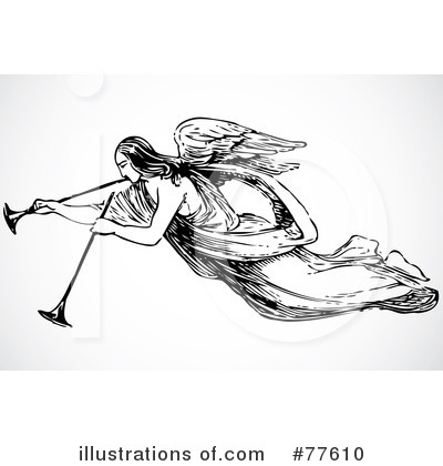 Royalty-Free (RF) Angel Clipart Illustration by BestVector - Stock Sample #77610