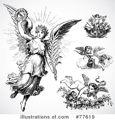 Royalty-Free (RF) Angel Clipart Illustration by BestVector - Stock Sample #77619
