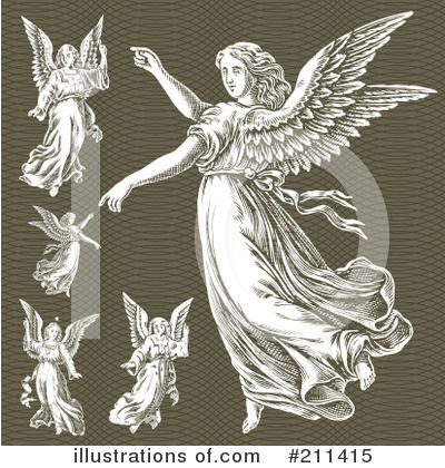 Royalty-Free (RF) Angels Clipart Illustration by BestVector - Stock Sample #211415