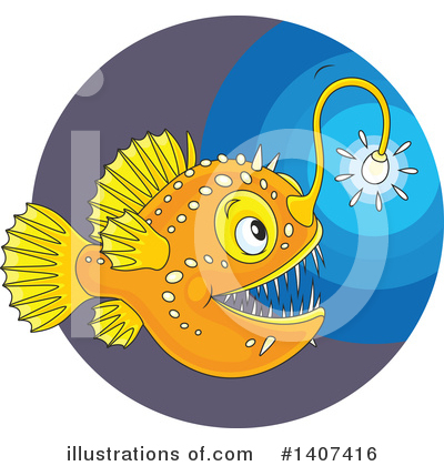 Angler Fish Clipart #1407416 by Alex Bannykh