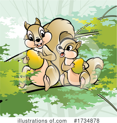 Squirrel Clipart #1734878 by Lal Perera