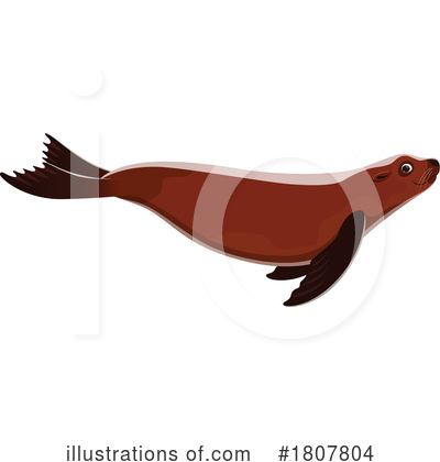 Sea Lions Clipart #1807804 by Vector Tradition SM