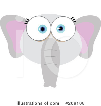 Royalty-Free (RF) Animal Face Clipart Illustration by Qiun - Stock Sample #209108