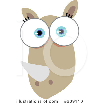 Royalty-Free (RF) Animal Face Clipart Illustration by Qiun - Stock Sample #209110