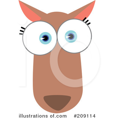 Royalty-Free (RF) Animal Face Clipart Illustration by Qiun - Stock Sample #209114