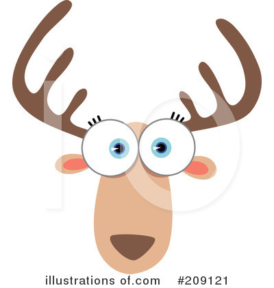 Royalty-Free (RF) Animal Face Clipart Illustration by Qiun - Stock Sample #209121