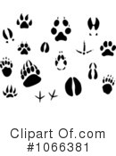 Animal Tracks Clipart #1066381 by Vector Tradition SM