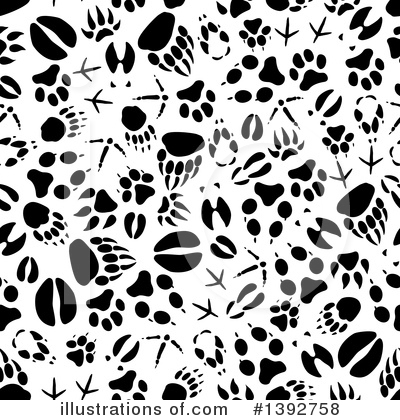Animal Tracks Clipart #1392758 by Vector Tradition SM