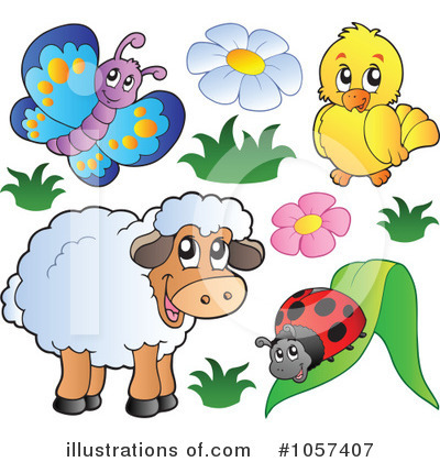 Royalty-Free (RF) Animals Clipart Illustration by visekart - Stock Sample #1057407