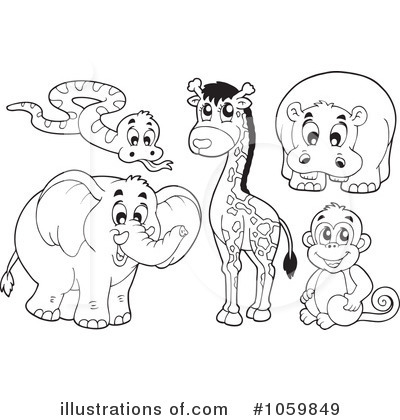 Royalty-Free (RF) Animals Clipart Illustration by visekart - Stock Sample #1059849
