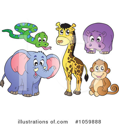 Royalty-Free (RF) Animals Clipart Illustration by visekart - Stock Sample #1059888