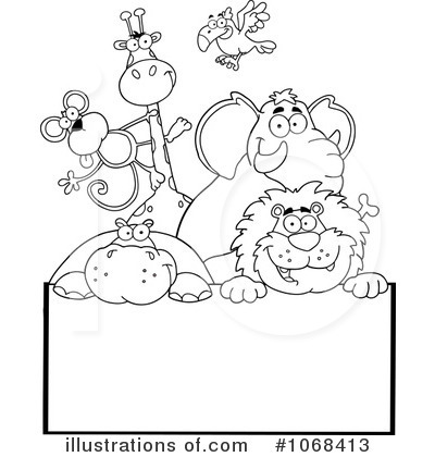 Royalty-Free (RF) Animals Clipart Illustration by Hit Toon - Stock Sample #1068413