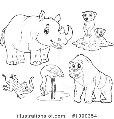 Royalty-Free (RF) Animals Clipart Illustration by visekart - Stock Sample #1090354