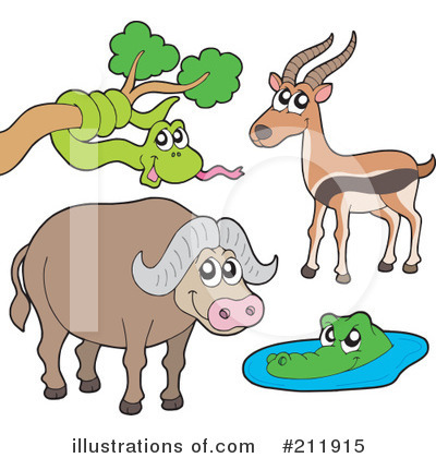 Royalty-Free (RF) Animals Clipart Illustration by visekart - Stock Sample #211915