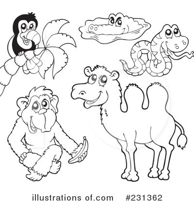 Royalty-Free (RF) Animals Clipart Illustration by visekart - Stock Sample #231362