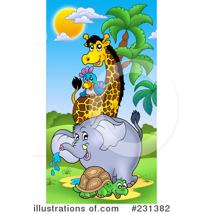 Royalty-Free (RF) Animals Clipart Illustration by visekart - Stock Sample #231382