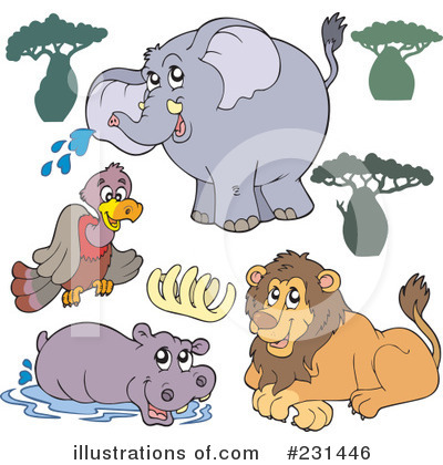 Royalty-Free (RF) Animals Clipart Illustration by visekart - Stock Sample #231446