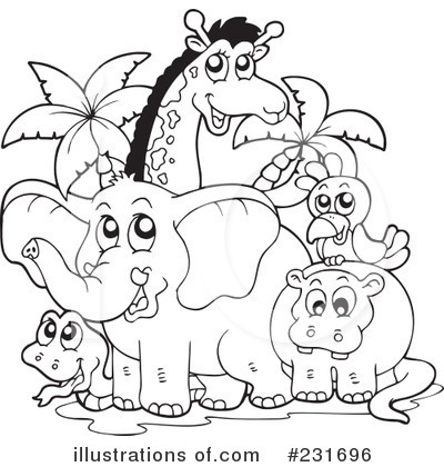 Royalty-Free (RF) Animals Clipart Illustration by visekart - Stock Sample #231696