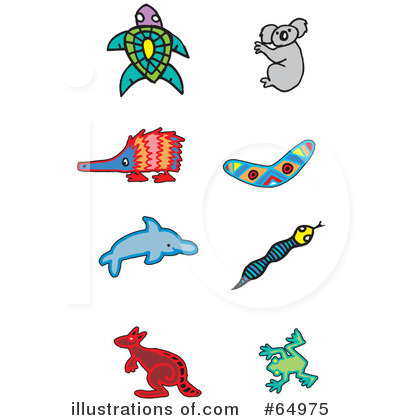 Dolphins Clipart #64975 by Dennis Holmes Designs