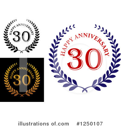 Royalty-Free (RF) Anniversary Clipart Illustration by Vector Tradition SM - Stock Sample #1250107