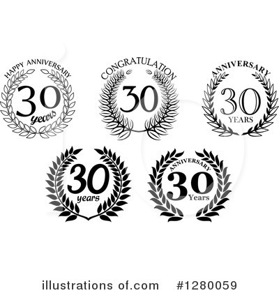 Royalty-Free (RF) Anniversary Clipart Illustration by Vector Tradition SM - Stock Sample #1280059