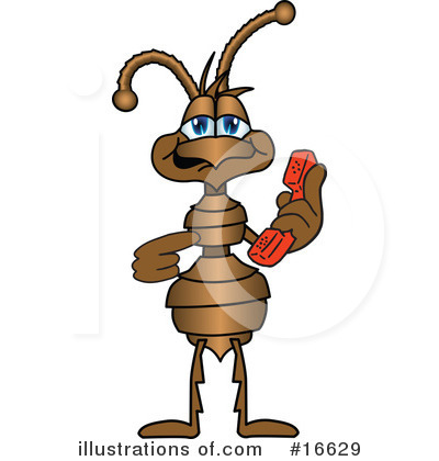 Royalty-Free (RF) Ant Character Clipart Illustration by Mascot Junction - Stock Sample #16629