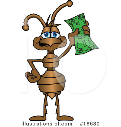 Royalty-Free (RF) Ant Character Clipart Illustration by Mascot Junction - Stock Sample #16630