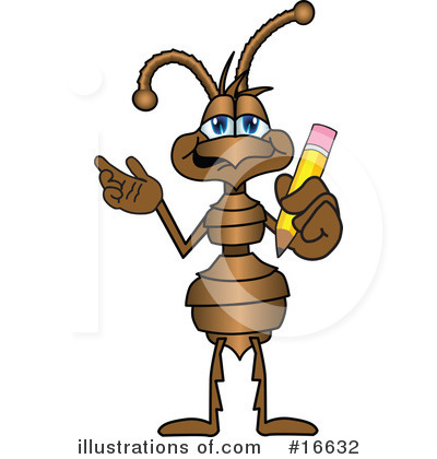 Ant Character Clipart #16632 by Mascot Junction