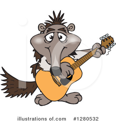 Royalty-Free (RF) Anteater Clipart Illustration by Dennis Holmes Designs - Stock Sample #1280532