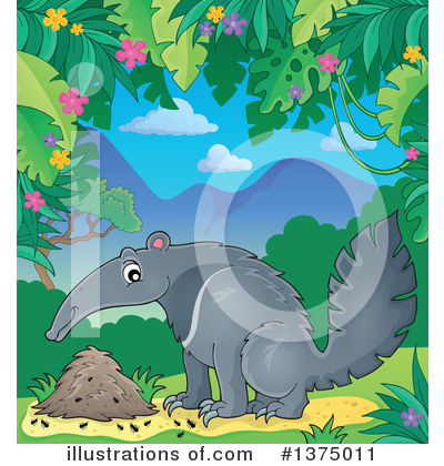 Royalty-Free (RF) Anteater Clipart Illustration by visekart - Stock Sample #1375011