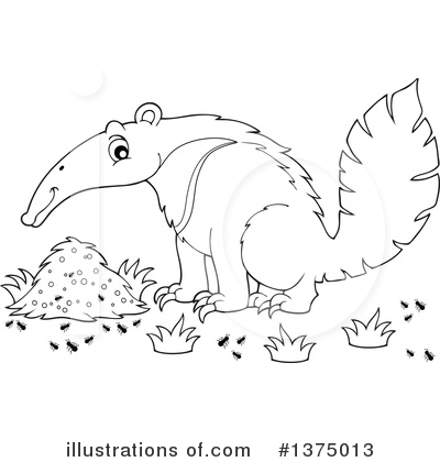 Anteater Clipart #1375013 by visekart