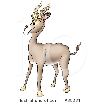 Royalty-Free (RF) Antelope Clipart Illustration by dero - Stock Sample #38281