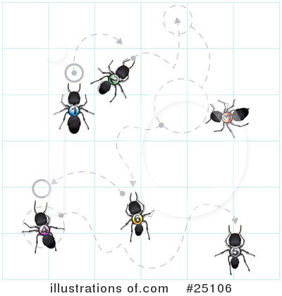 Royalty-Free (RF) Ants Clipart Illustration by Leo Blanchette - Stock Sample #25106