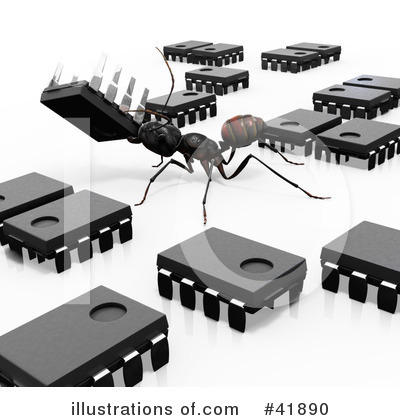 Royalty-Free (RF) Ants Clipart Illustration by Leo Blanchette - Stock Sample #41890