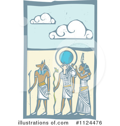 Royalty-Free (RF) Anubis Clipart Illustration by xunantunich - Stock Sample #1124476
