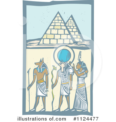 Royalty-Free (RF) Anubis Clipart Illustration by xunantunich - Stock Sample #1124477