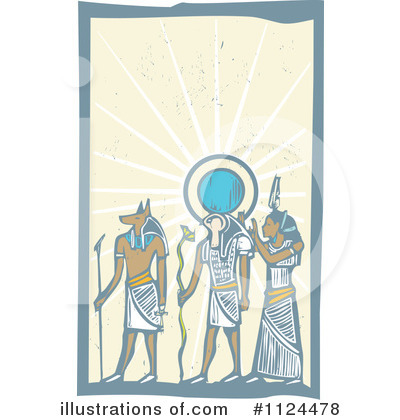 Royalty-Free (RF) Anubis Clipart Illustration by xunantunich - Stock Sample #1124478