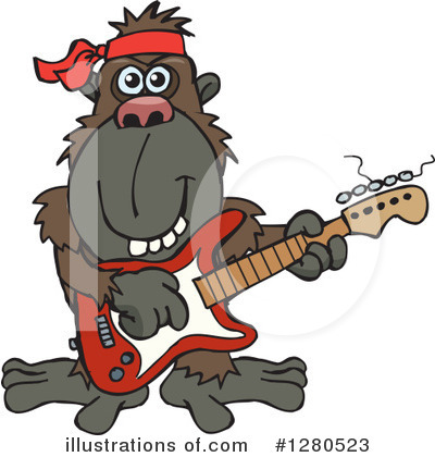 Royalty-Free (RF) Ape Clipart Illustration by Dennis Holmes Designs - Stock Sample #1280523