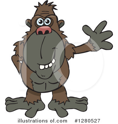 Royalty-Free (RF) Ape Clipart Illustration by Dennis Holmes Designs - Stock Sample #1280527