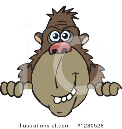 Royalty-Free (RF) Ape Clipart Illustration by Dennis Holmes Designs - Stock Sample #1280528