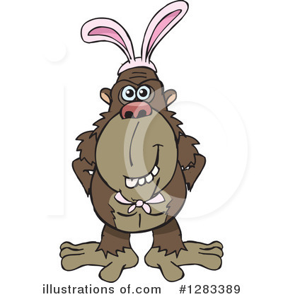 Royalty-Free (RF) Ape Clipart Illustration by Dennis Holmes Designs - Stock Sample #1283389