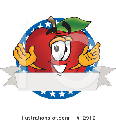 Royalty-Free (RF) Apple Character Clipart Illustration by Mascot Junction - Stock Sample #12912